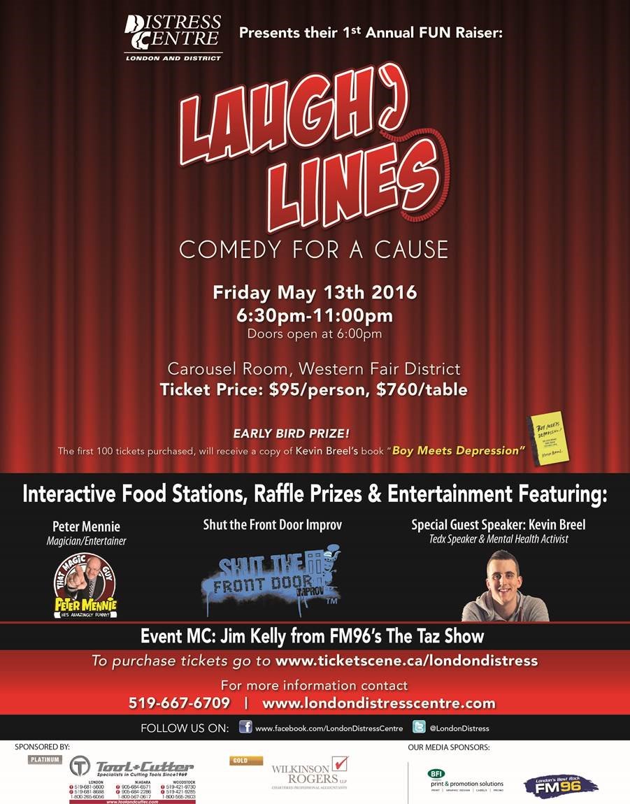 LondonDistress's tweet image. YOUR invited to our "Laugh Lines-Comedy for a Cause" event - May 13 with @KevinBreel @stfdimprov in #ldnont