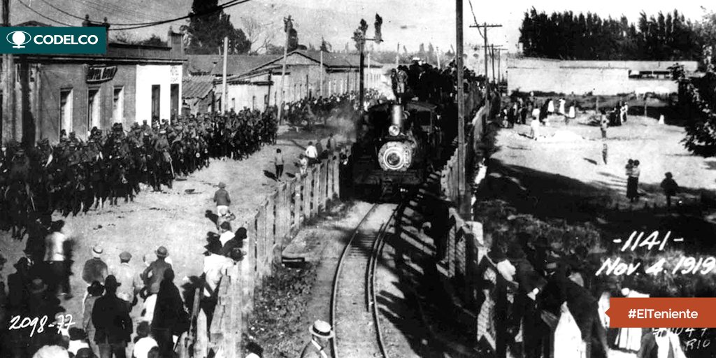 En 1911 entró en funcionamiento el tren que unió la mina #ElTeniente con la ciudad de Rancagua.