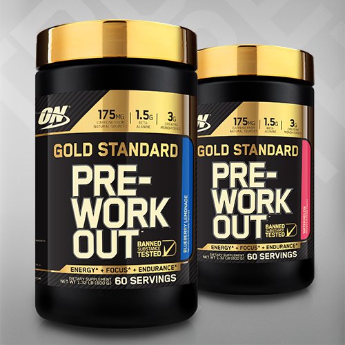 Team_Optimum's tweet photo. Now with 30 more scoops of energy, focus and endurance supporting ingredients! #GoldStandardPre 60 serving size! https://t.co/qe6j2uFkHr