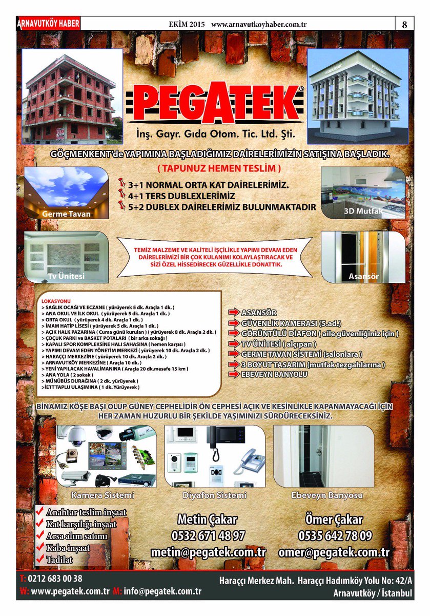 pegatekinsaat's tweet photo. #arnavutköy #haraççı #merkez #goçmenkent #istanbul #pegatek #inşaat #gayrimenkul #gida #otomotiv #tiç #ltd #şti https://t.co/dRsryJ6Xjj