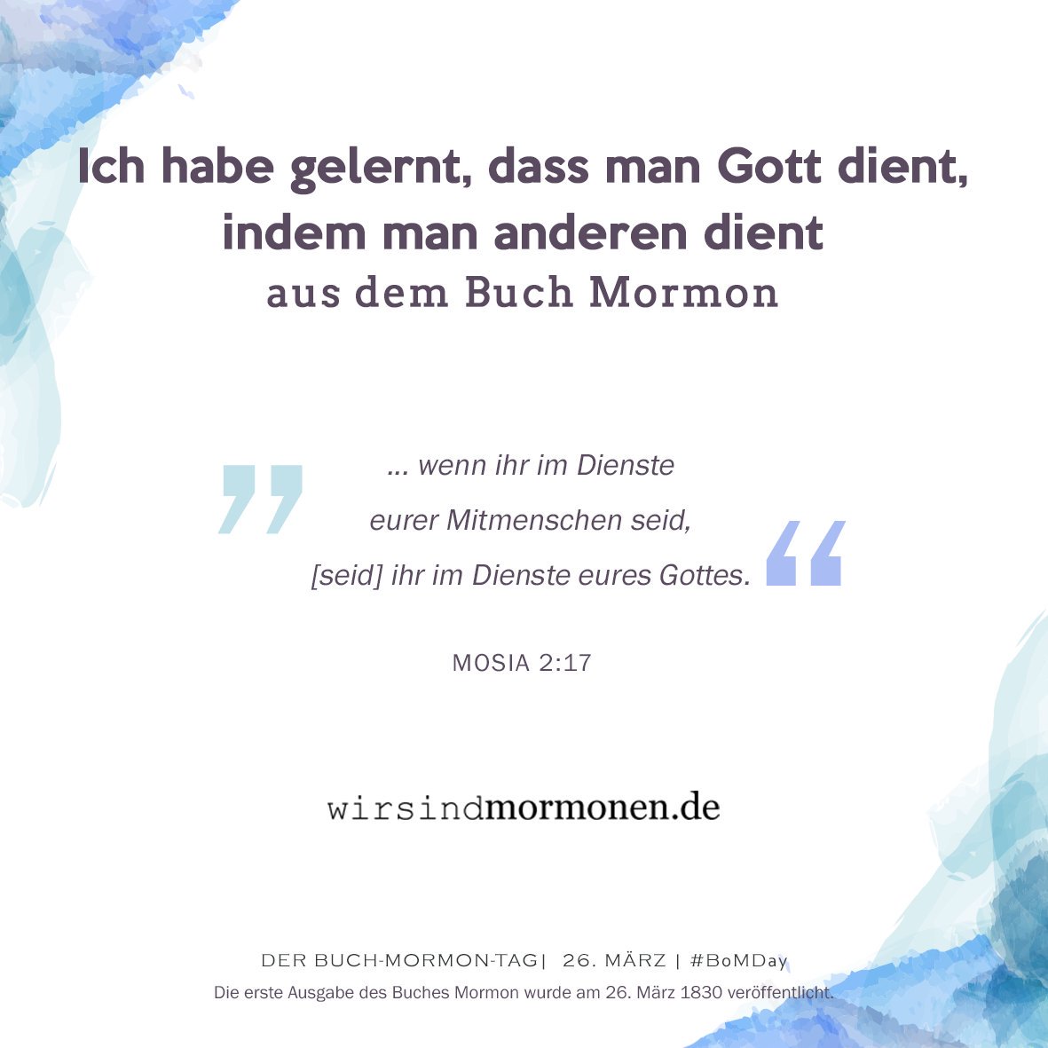 Treuimglauben De Ich Habe Gelernt Dass Man Gott Dient Indem Man Anderen Dient Aus Dem Buch Mormon Bomday Buchmormontag T Co 7katd01pvn