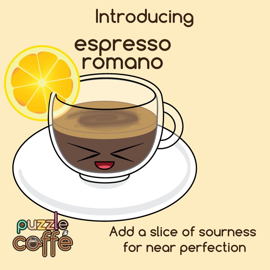 puzzlecaffe's tweet photo. Introducing the Espresso Romano.

Add a slice of sourness for near perfection

#PuzzleCaffe
https://t.co/ndBf1AZ1Pv https://t.co/tPjz523blk