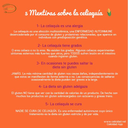 Celicidadsinglu's tweet photo. Esta #celigrafia se ha compartido 782 vecs y ha llegado a 56.446 personas en FB. Desterrando mitos sobre #celiaquia https://t.co/NwZr093sZo