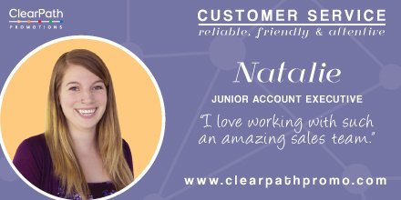 Congrats to Natalie our #EmployeeOfTheMonth. She strives to help our clients accomplish their goals. #SalesTeam
