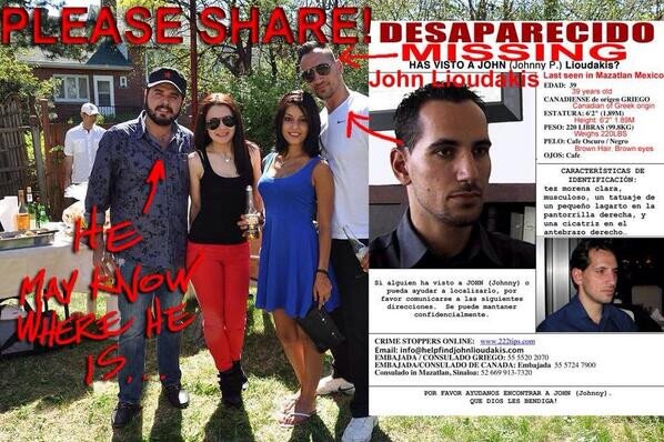 #Tebuscamos canadiense John Lioudakis, 40 años, 23/5/13 #Mazatlán #Sinaloa <a href="/Dakisstar/">Findjohnlioudakis</a> <a href="/AnneGavin3/">Anne Hubner 🇨🇦</a> <a href="/CdnPress/">cdnpress</a>