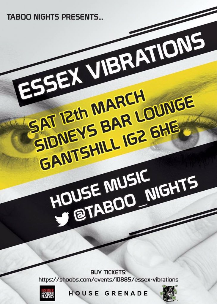 This Saturday @Taboo_Nights
#EssexVibrations #HouseMusic #DeepHouse #TechHouse #JackinHouse