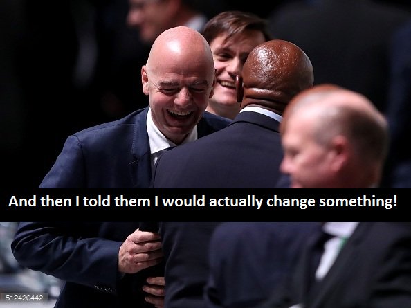 feed_bacon's tweet photo. FIFA's new president... #feedbacon #FIFAelection #FIFA https://t.co/2J9QmpjPrH