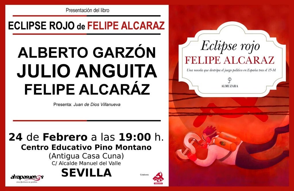 juandepca's tweet photo. En #SevillaHoy, en presentación de "Eclipse Rojo", hemos hablado de futuro, de #UnidadPopular, de volver al @elpce https://t.co/S3iUuKXM51
