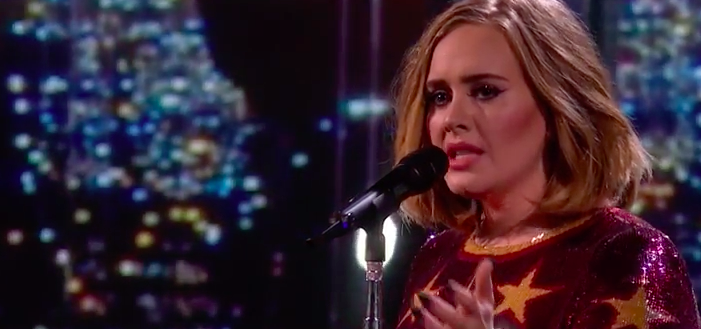 Vevo's tweet photo. Adele is pure magic tonight ✨ #BRITs https://t.co/v0FjvHixnl