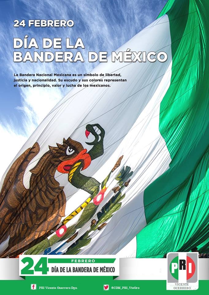 CDM_PRI_VteGro's tweet photo. Con orgullo celebramos el #DiaDeLaBandera todos los Mexicanos. https://t.co/mtglWUXEql