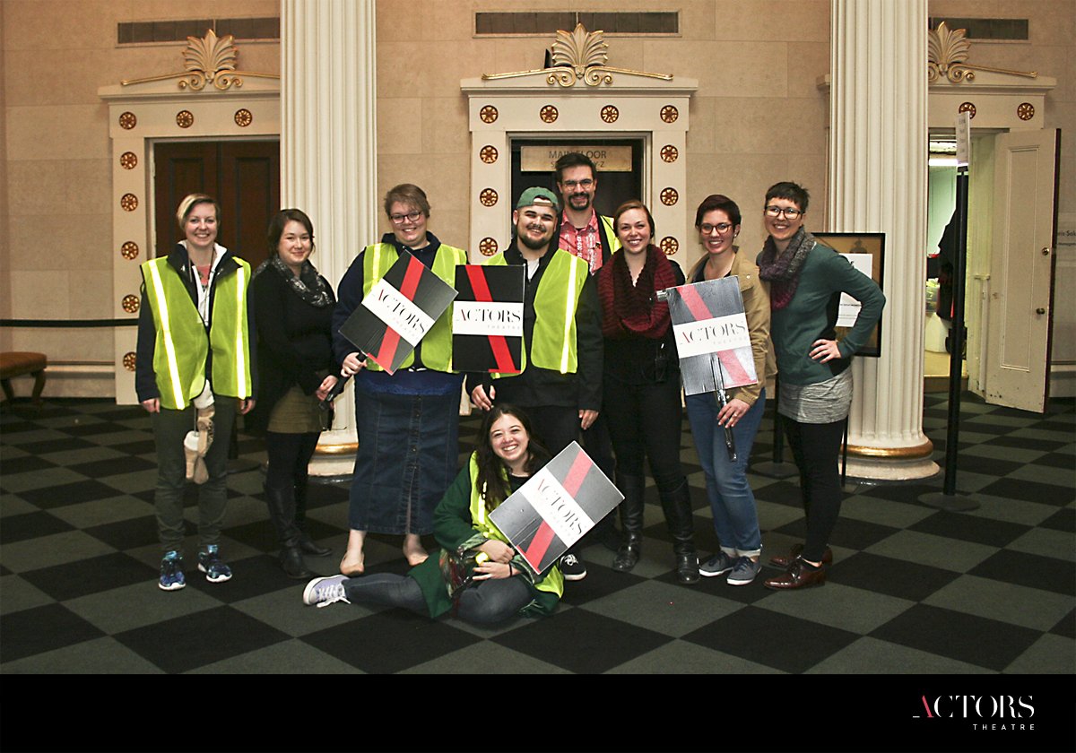 ATLouisville's tweet photo. Celebrating #WorkerCrushWednesday with our Education Department on their last student matinee! #TeamActors https://t.co/Hp0XnPxhf5