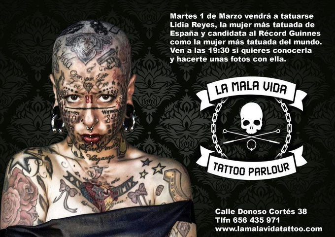 @LMVTattoo Estar&eacute; tatuandome pasate a conocerme, la mujer m&aacute;s tatuada de Espa&ntilde;a y candidata al record<a class="tags" target="_blank" title="On Twitter" href="/?out=eyJ0eXAiOiJKV1QiLCJhbGciOiJIUzUxMiJ9.eyJpYXQiOjE3MjQ4OTI0NTgsImlzcyI6InR3cG9ybnN0YXJzLmNvbSIsIm5iZiI6MTcyNDg5MjQ1OCwiZXhwIjoxNzU2NDI4NDU4LCJyZWRpcmVjdF91cmwiOiJodHRwczovL3R3aXR0ZXIuY29tL0xNVlRhdHRvbyJ9.O1mZJB1_ckv5pwlcUfnBK8k9olajtKx5NSY_p1Ivq_bO31TeJzMdmsFdhV-uPjeH1r7R8g-hiqsXXsIYuDIe1Q">@LMVTattoo</a>