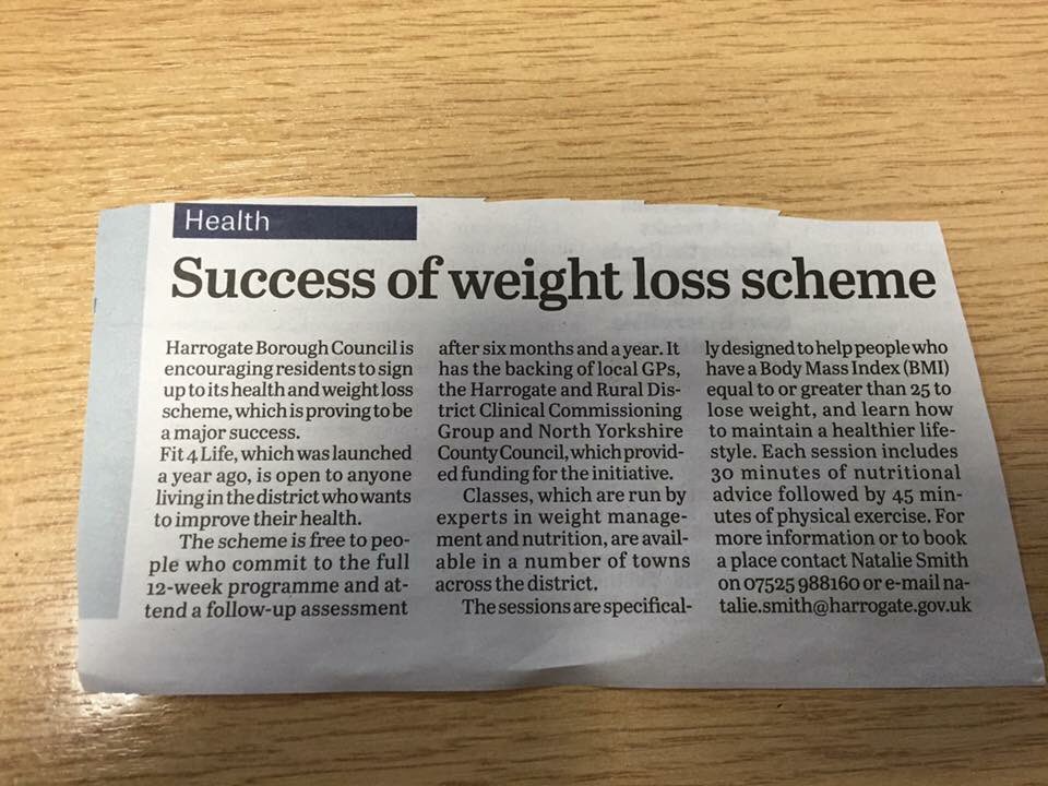 Fit4Life_Hg8's tweet photo. Did you see our recent article in the Harrogate Advertiser? #Fit4Life #Success https://t.co/I8TtlDjVZ6