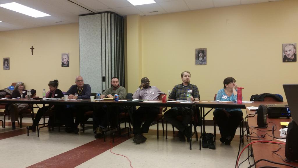 KatherineKGSC's tweet photo. Minds and hearts focused on mission and values development @GoodShepherdHam today. #hospitality #social justice https://t.co/AjyXRzrdmH