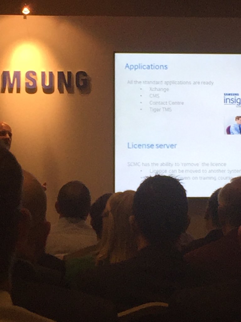 craigshepherd5's tweet photo. Launch of the samsung SCM.. #hospitalityIT #tigertms https://t.co/MxHzGWecOV