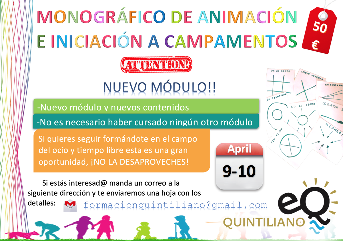 Codattsport's tweet photo. Nuevo monográfico de Animación e Iniciación a campamentos, ¿Te lo vas a perder? #Quintiliano #Codattsport #CCM https://t.co/D4QSFyJCea