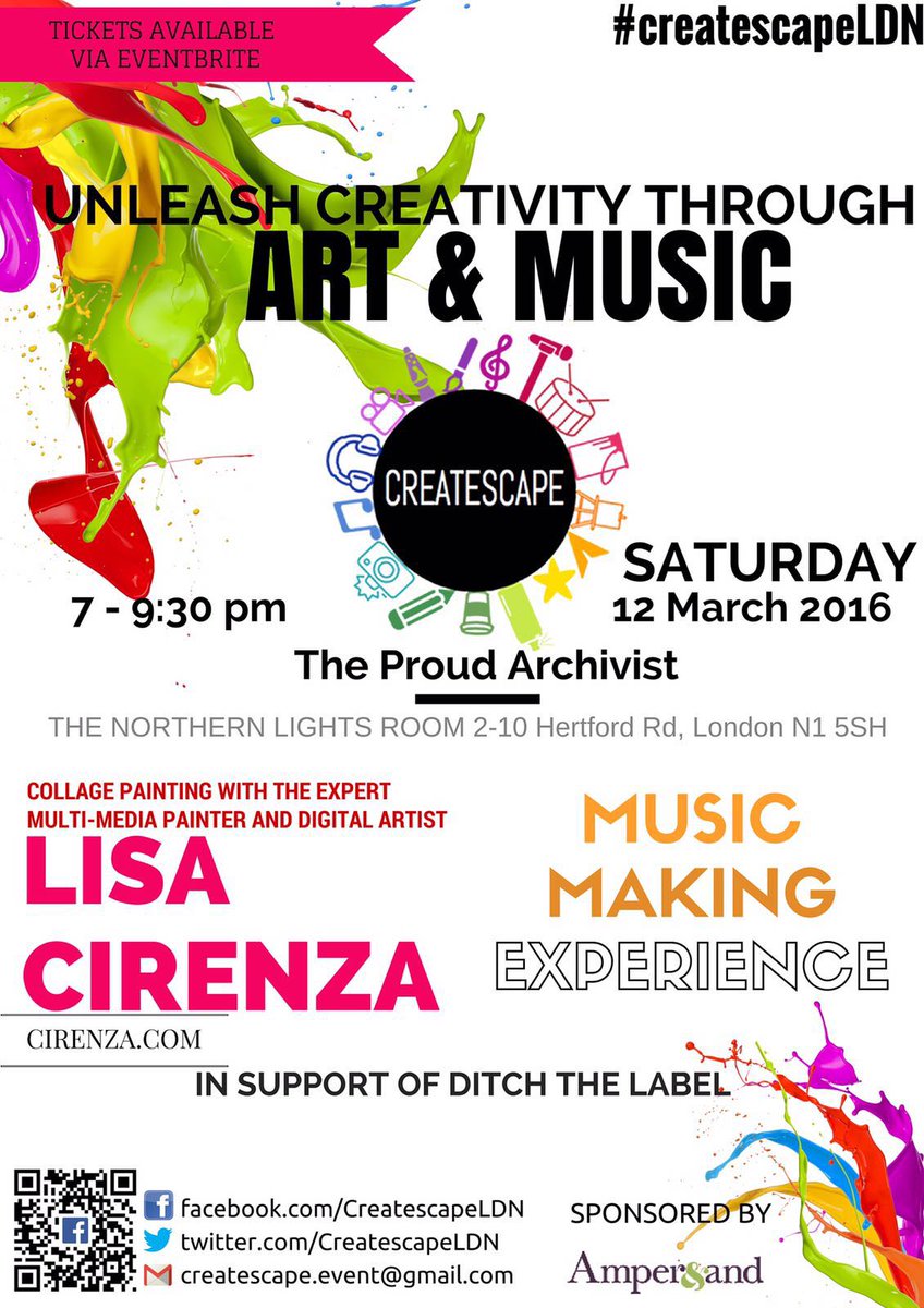 CreatescapeLDN's tweet image. @thehackneyscene join us for a great social #SaturdayNight at @ProudArchivist! Only £7 with a free drink included!