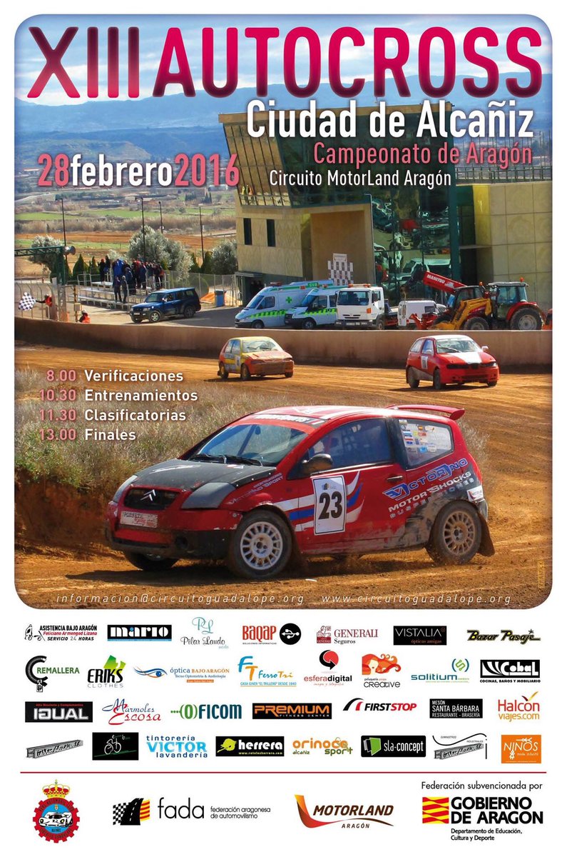 todoautocross's tweet photo. Este domingo arranca el campeonato aragonés de #Autocross en @AragonMotorLand @FadaInfo https://t.co/ihEu9Pl7Cp