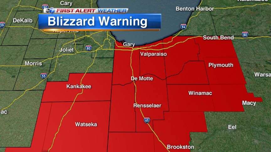 TroyABC7's tweet photo. BLIZZARD WARNING in effect for counties in red. This is for falling snow + gusty winds which are reducing visibility https://t.co/X0ofIR4W0c