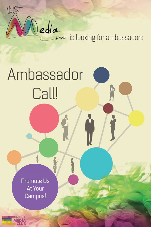 NUSTMediaClub's tweet photo. Be our highly honored ambassador. Apply away !
#NMC #MEDIAFIESTA #AmbassadorCall 
https://t.co/ZQRexUL2Q6 https://t.co/pVjrOY1fY3
