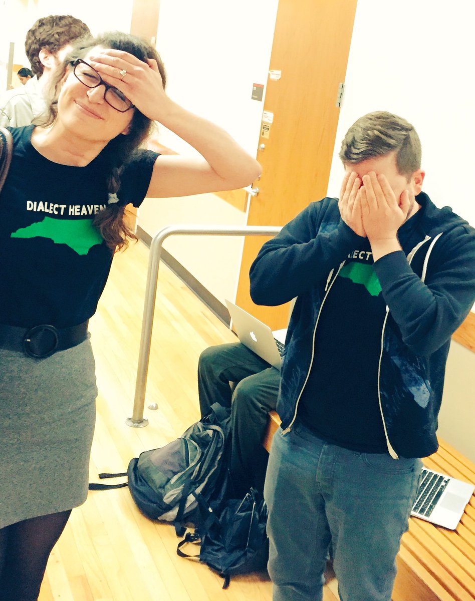 NCSULinguistics's tweet image. Wow. Did we seriously wear our @NCState_LLP shirts on the same day?? 😁👕 #twinzies #linguistproblems #dialectheaven