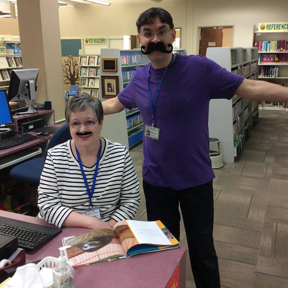 CedarMillLib's tweet photo. We mustache you a question: are you celebrating #NationalFakeMustacheDay with us? #FakeMustache https://t.co/0p2bmTiW8g