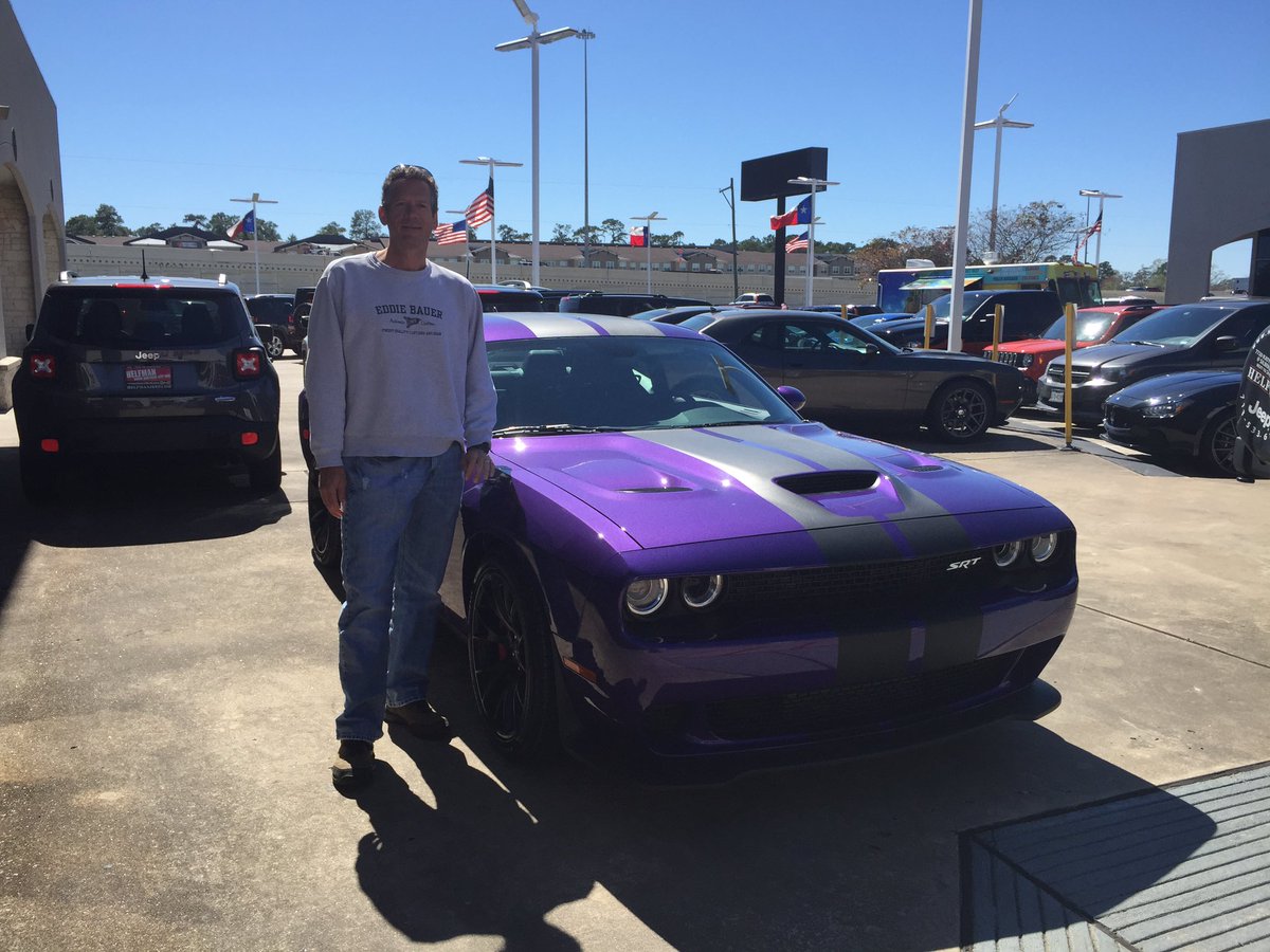 sweinercarsales's tweet photo. Thank you D. Spray for the repeat business. Enjoy your new 2016 @Dodge Challenger @driveSRT Hellcat. #plumcrazy https://t.co/I1kVSu4hRK