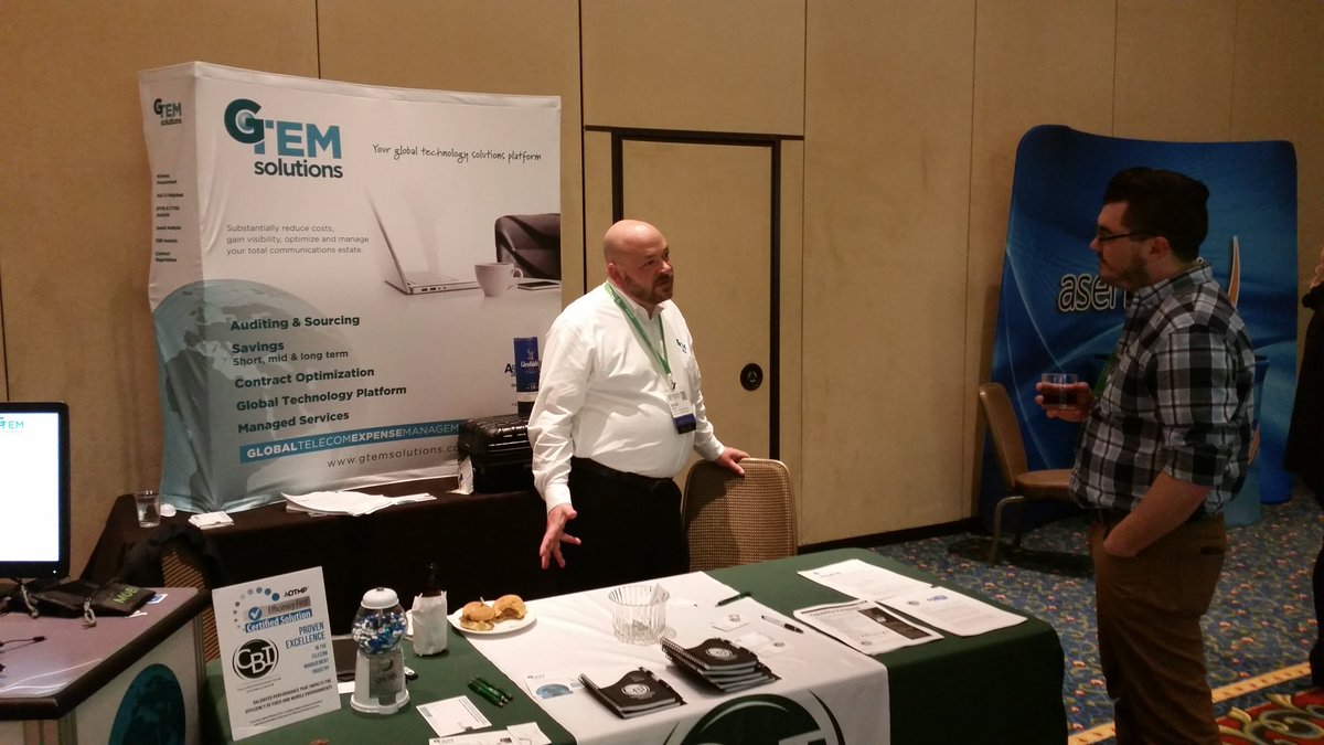 Vince Cobb sharing the new GTEM solution at #AOTMPConference. Thanks for sponsoring, <a href="/CBI_Telecom/">CBI Telecom</a> <a href="/ab_groep/">Calero Netherlands</a>