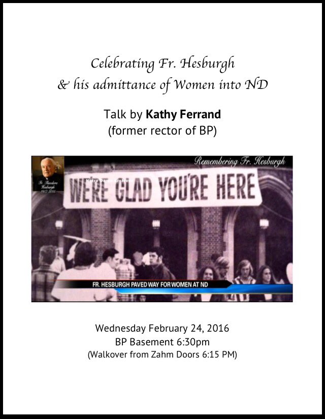 Without him, we kiiinda wouldn't be here. Come celebrate Fr. Hes with the <a href="/BP_Babes/">Breen-Phillips Hall</a> tonight!