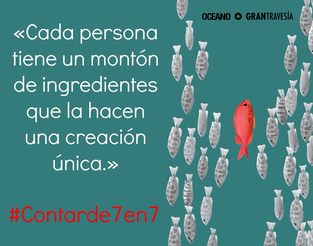 OceanoGTravesia's tweet photo. Si aún no lo habéis hecho, tenéis que nadar contra la corriente. 
🐠 Leed #Contarde7en7 🐠.
@HGoldbergSloan https://t.co/Mf9jotDvEE
