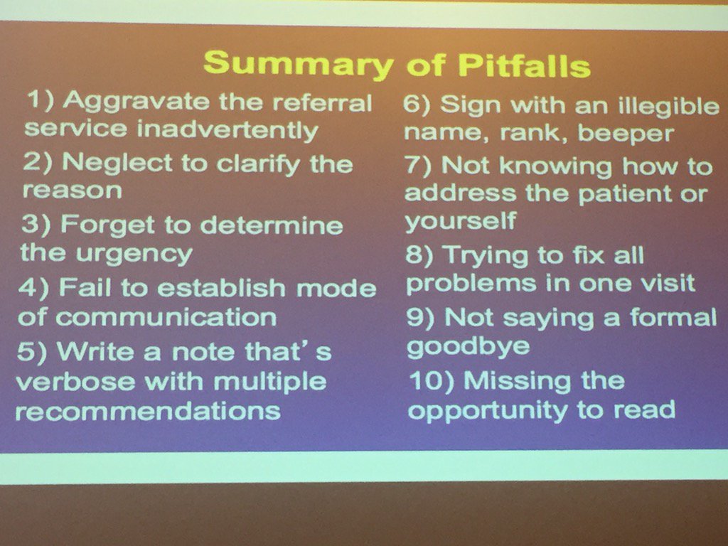 FralickMike's tweet photo. Pitfalls to avoid (via Dr Redelmeier) if you want to be a good consultant: https://t.co/zI95MZgEdW