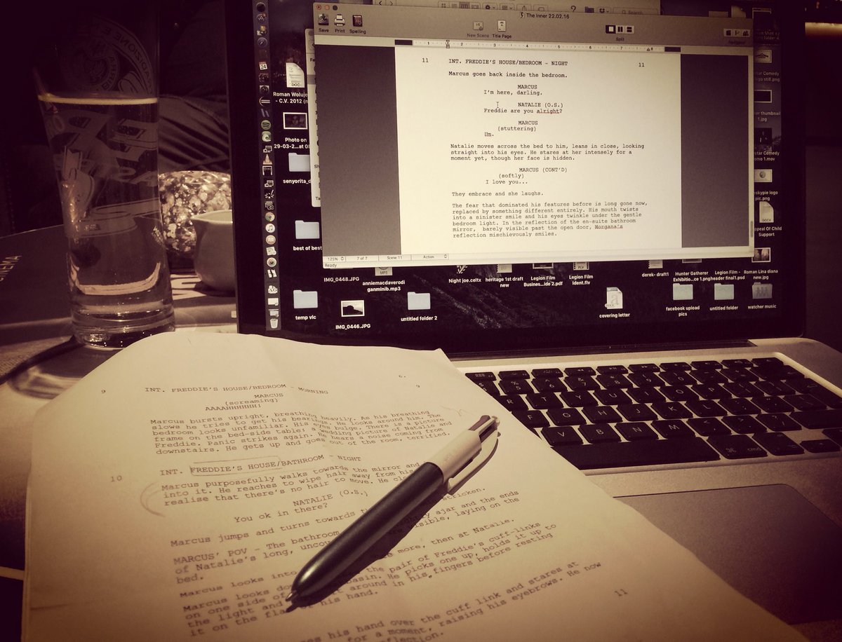 GaiaGiafferi's tweet photo. @theJamesHughes Rewrite looking good #TheInner #Indiefilm #UnseenFilms https://t.co/m5blYJkEoV