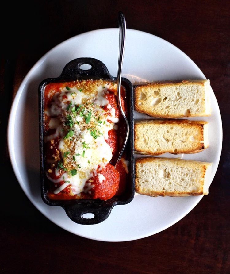Escaping this weather and diving head first into a skillet of meatballs. Who's with us? 📸: @ccbymwilliams