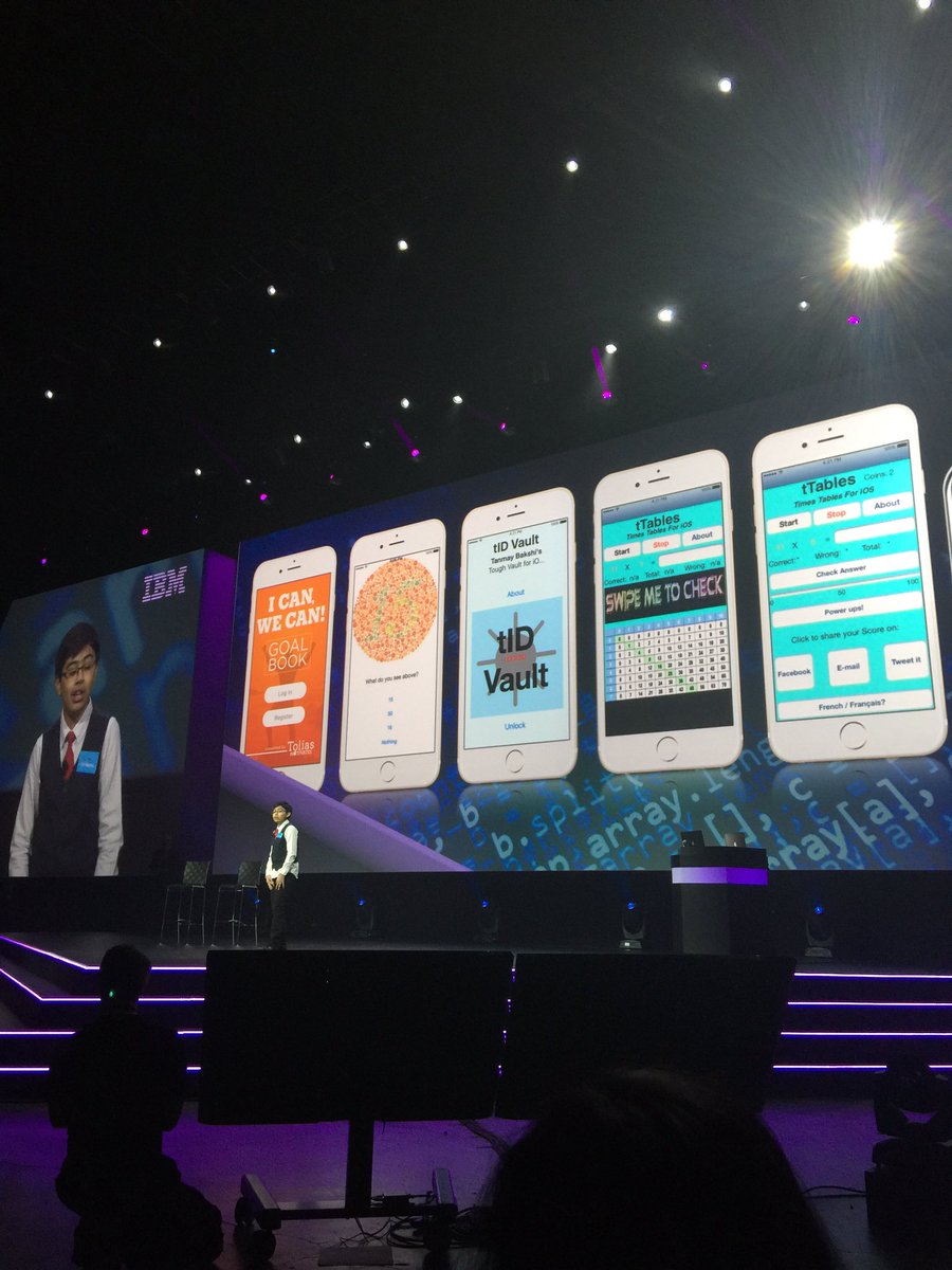 quadsurf's tweet photo. @TajyMany you are such an inspiration... can't wait to see how you change the world! #prodigy #ibminterconnect https://t.co/zpW5B065iT
