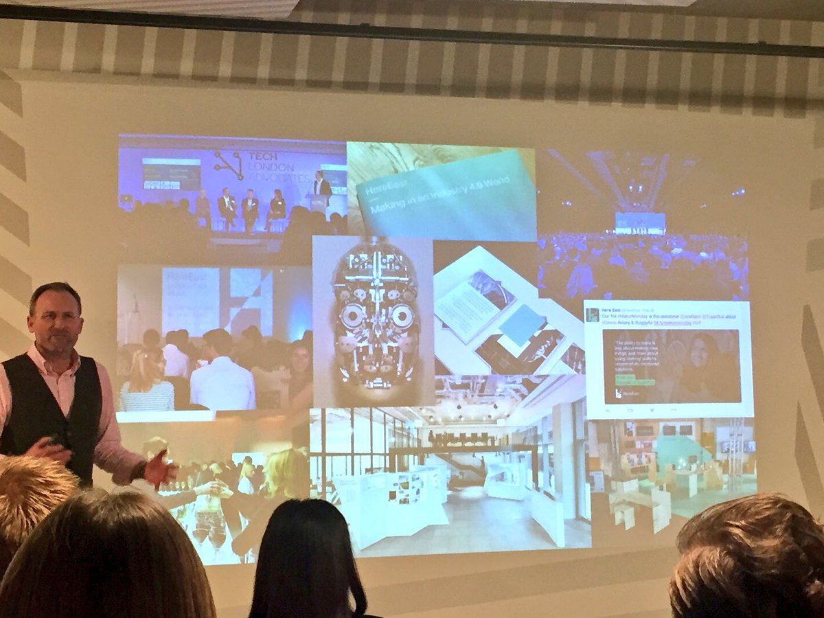 HereEast's tweet photo. A snapshot of our #smartspace from #makerpaper & #debatetech to #makermonday how do we build a home? @tramperyoldst https://t.co/db9x2kl18d