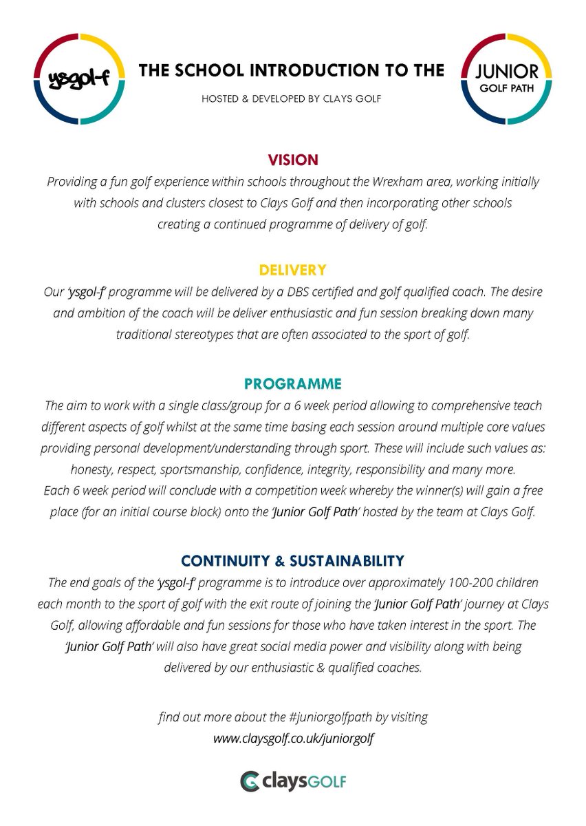 We're brining golf to schools in Wrexham. You can still support the Ysgol-f project get in touch by DM #Wrexhamhour