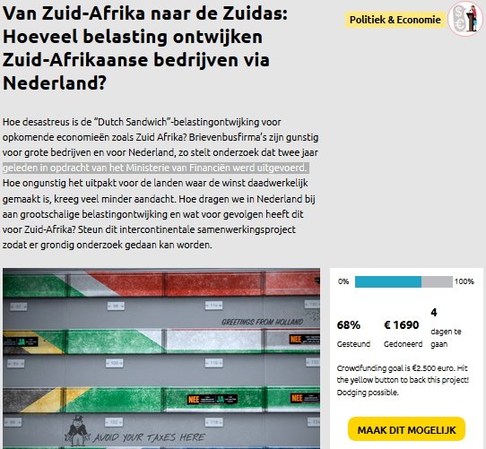 Vandaag is er ruim €300 bijgestort. Dank anonieme gulle gevers! yournalism.nl/voorstellen/be… Help ons dit rond te krijgen