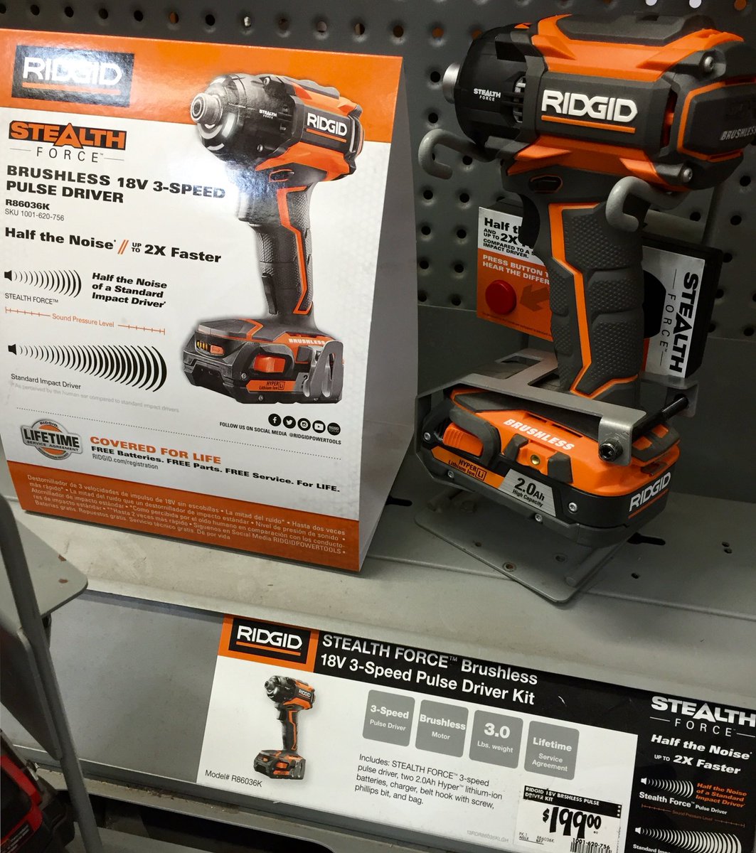 adritoolnation's tweet photo. The most popular tool of the day #ManhattanWest @HomeDepot #6175 the @RIDGIDPower #StealthFORCE impact driver! https://t.co/JbVFtfNLPT
