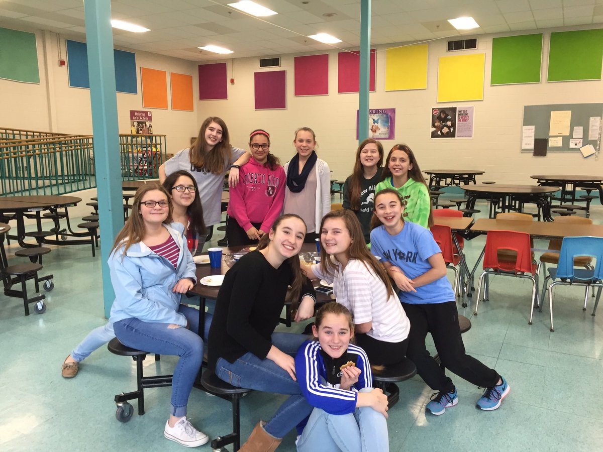 SMS Girls Basketball end of season pizza party/celebration. Nice season, ladies!