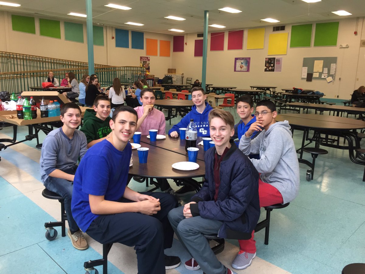 SMS Boys Basketball squad enjoying well-deserved pizza. Great season, boys!