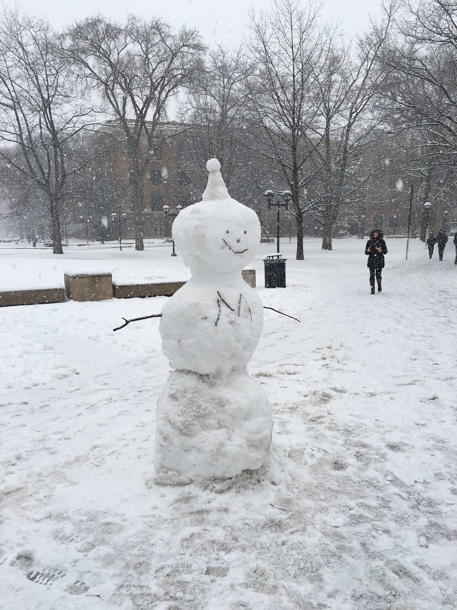 In his mind Snow-verine is already on spring break. #umich