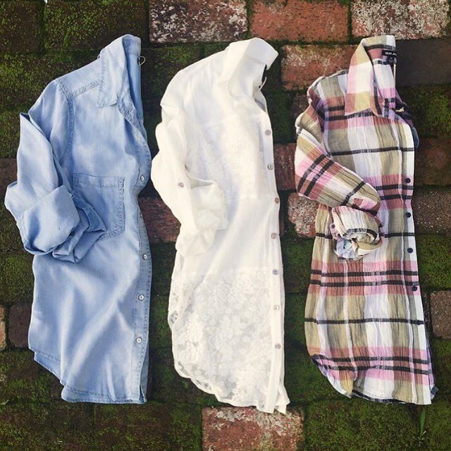 DearJohnDenim's tweet photo. The vision behind our 2016 Spring tops: You'll see some plaid, some texture, and chambray of course. |pc: @primbtq| https://t.co/7QlxiP4YP6