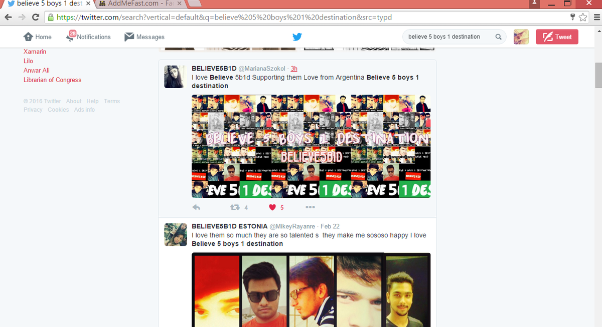 hayleysub2901's tweet photo. im so much addicted to Believe5b1d Believe 5 boys 1 destination https://t.co/vjwm3YVmtv