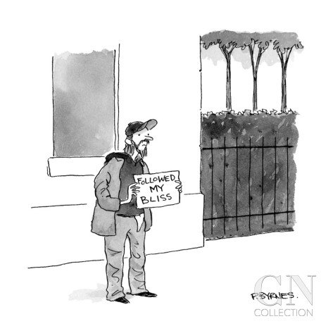 Funny and scary cartoon from @NewYorker mag send to me by @MissVera212. Not a great affirmation, but