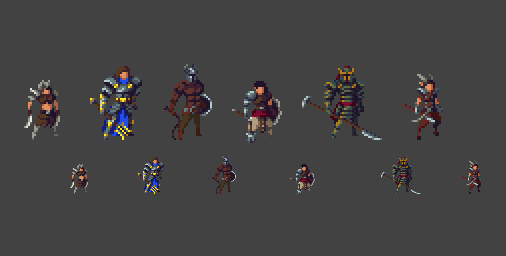 swonqi's tweet photo. Finished some more characters.. Time to animate these guys next. (: #pixelart #gamedev #indiedev https://t.co/Jbv77ealQN