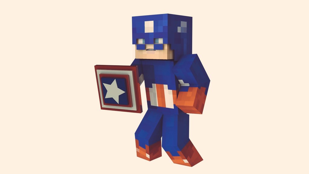 masteroliver440's tweet image. Minecraft capten america