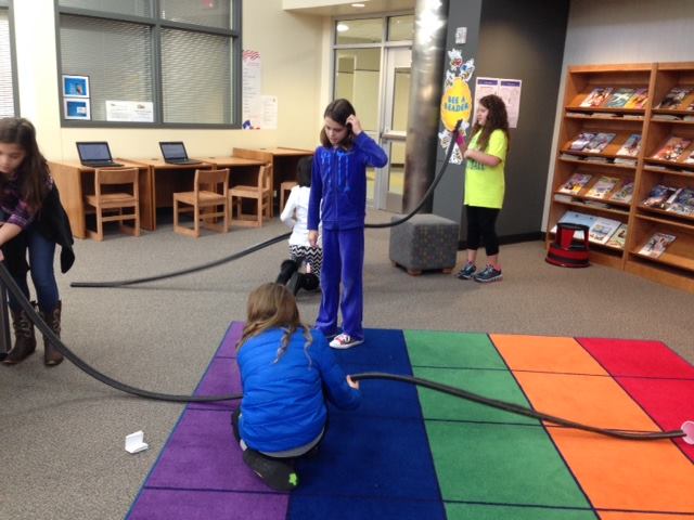 More magnificent things...building roller coasters in the library...#Hedgcoxelearns #siglarRad #EngineersWeek