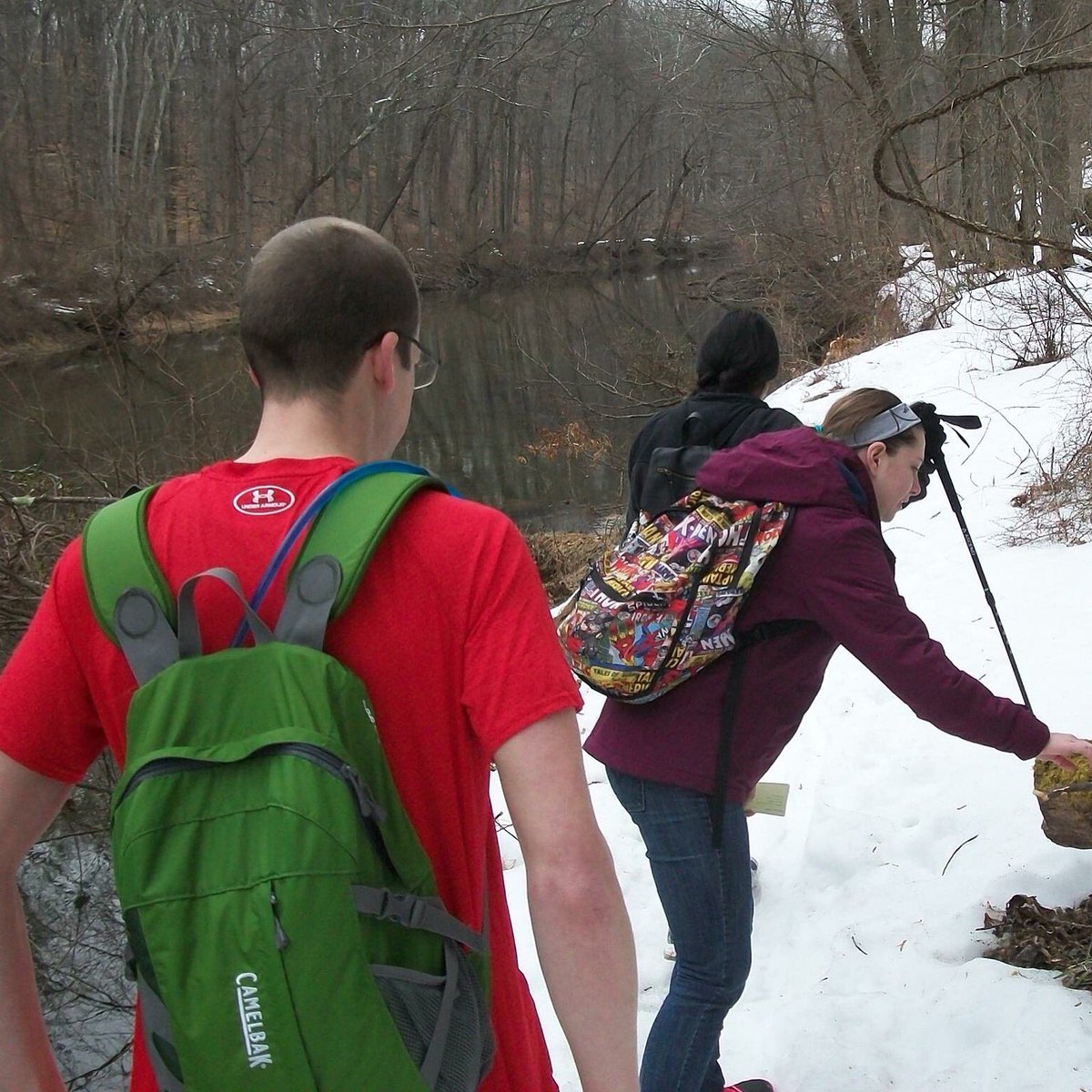 A warm day for a snowy hike! #AACC #AACCAdventure club