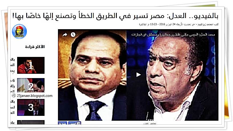 العدل: مصر تسير في الطريق الخطأ وتصنع إلهًا خاصًا بها! 