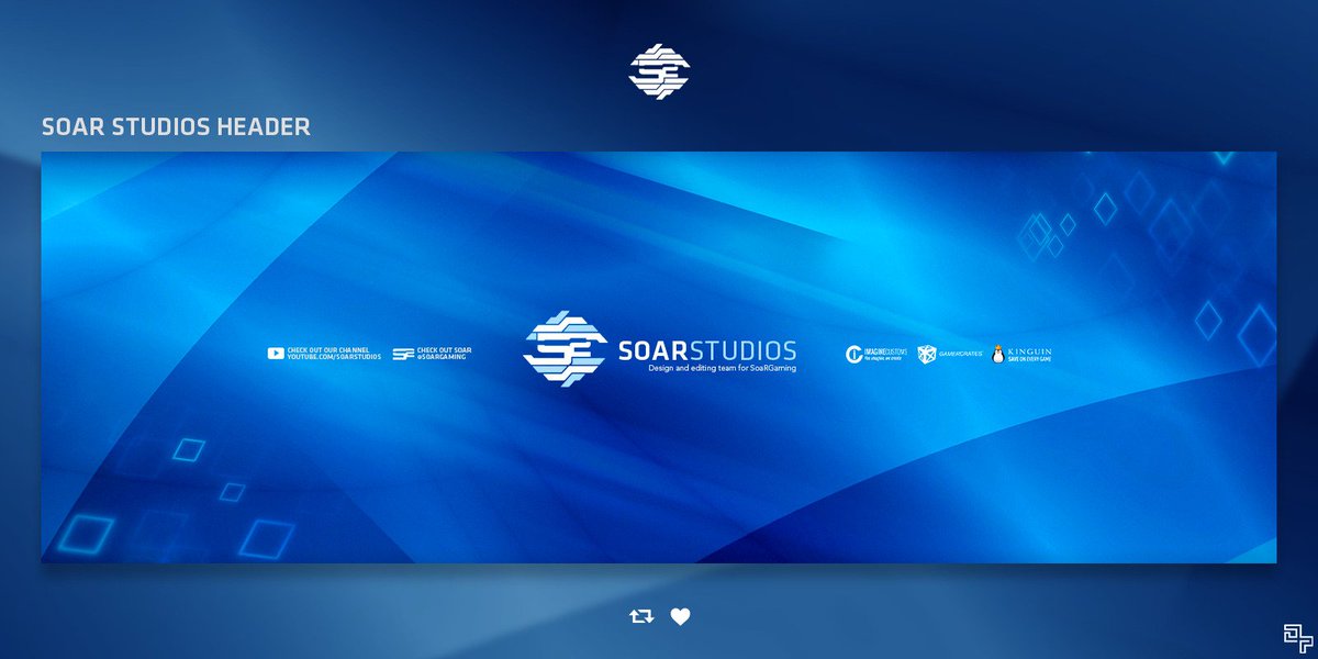 Creaztivity's tweet photo. Header for @SoaR_Studios Retweets and likes are appreciated. HQ: https://t.co/CFc0Nrm55e https://t.co/cHstvt7YlX